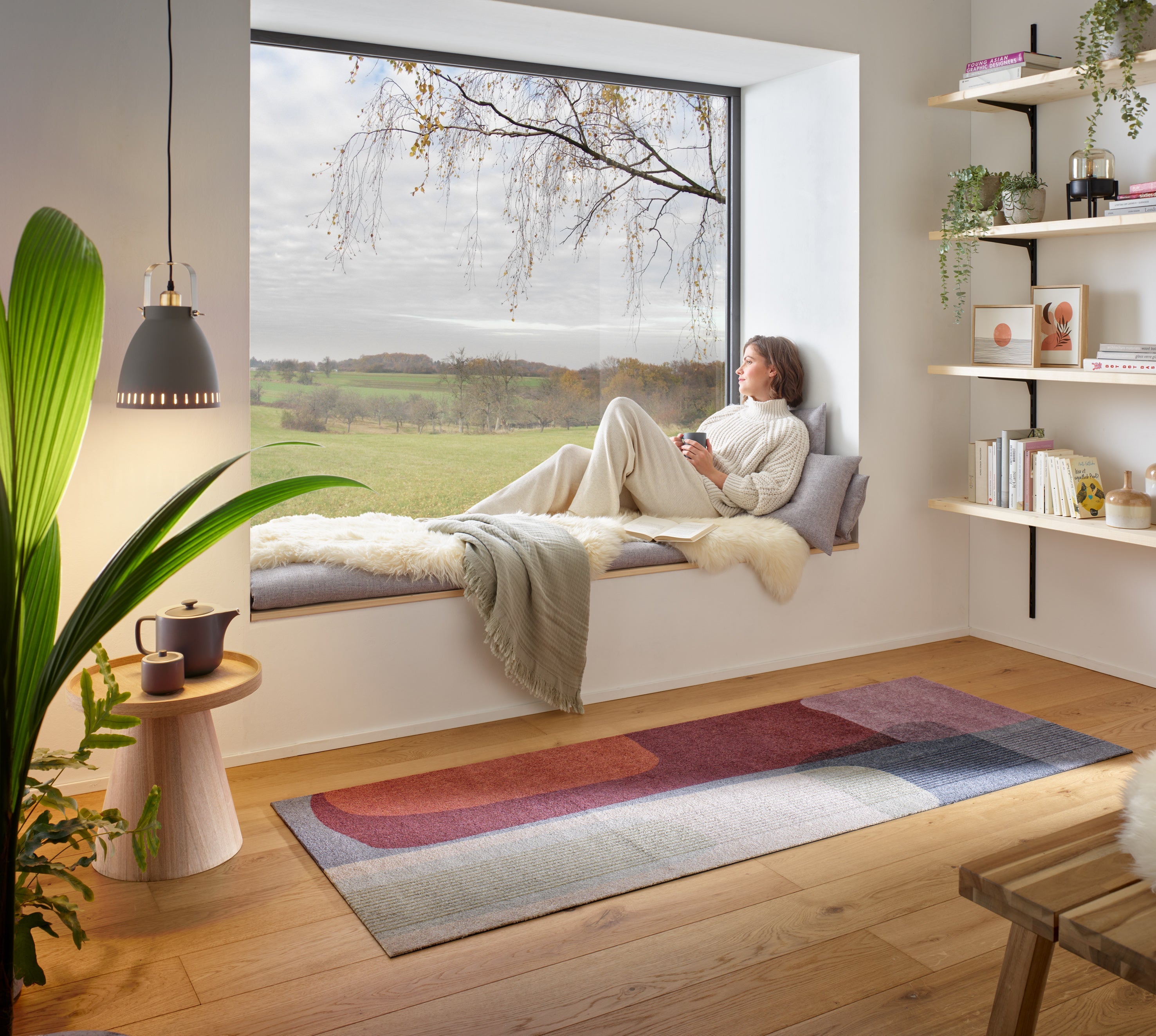 Halfmoon taupe 55x85 cm