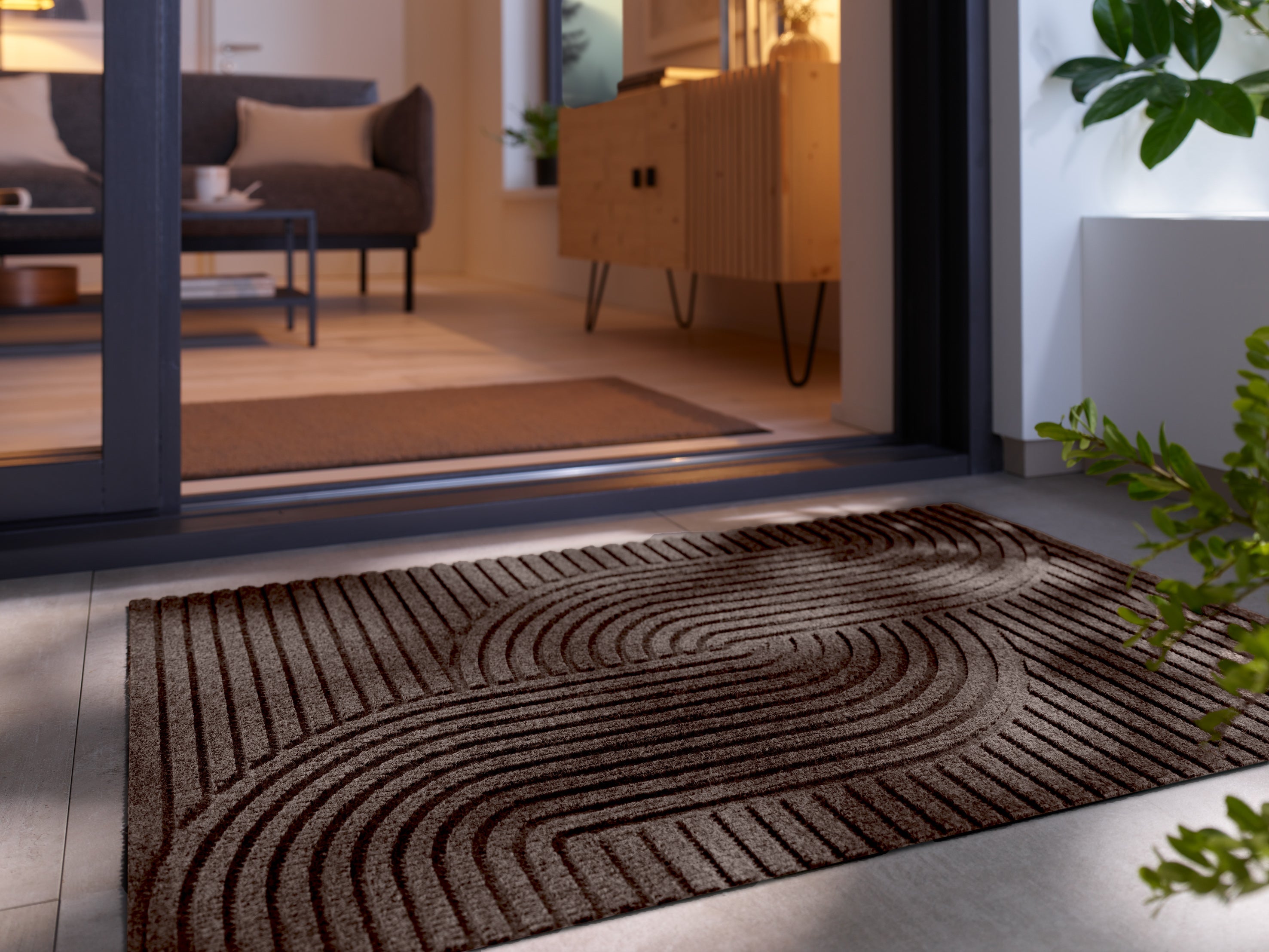 Loop dark brown 60x90 cm