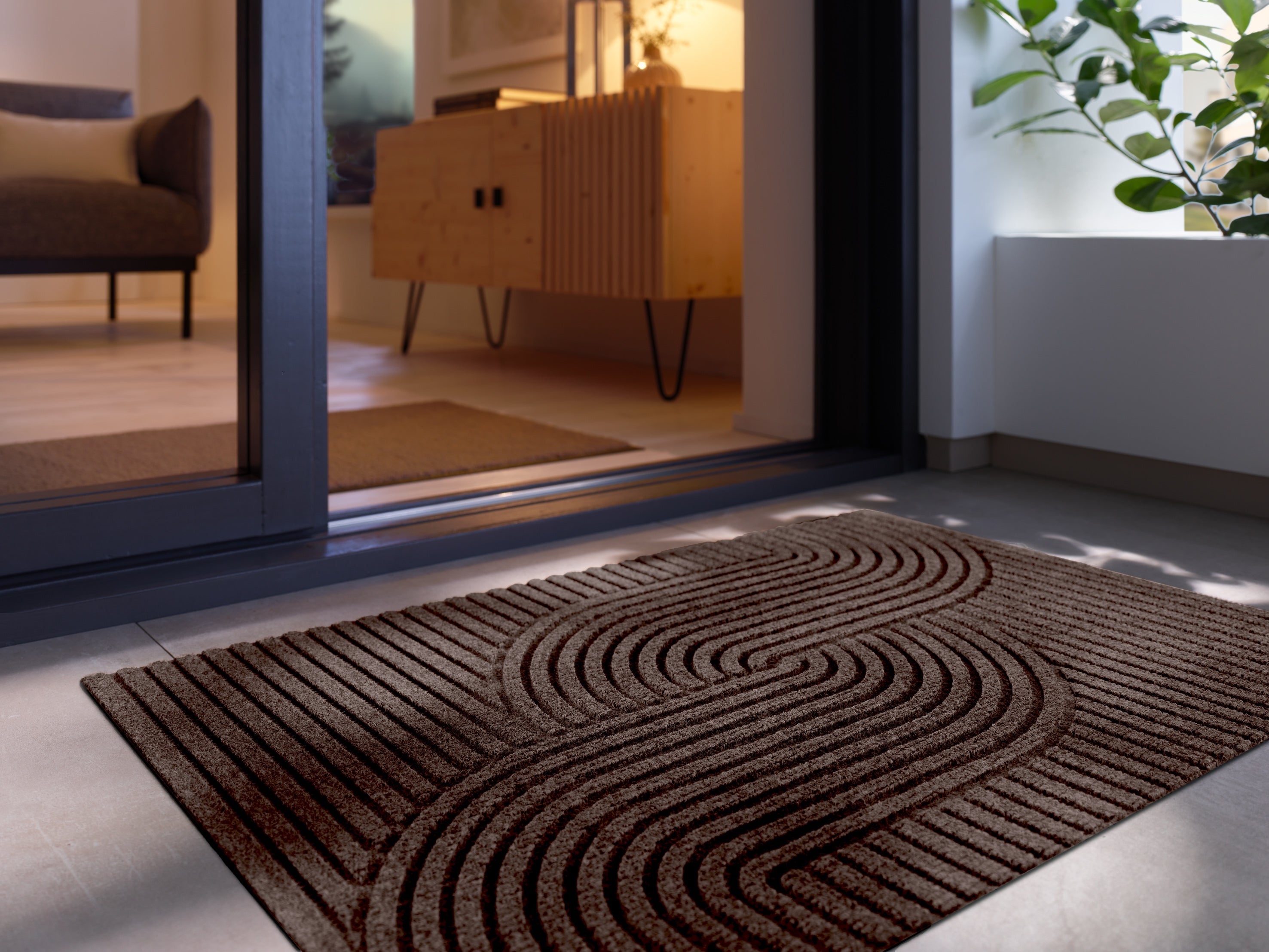 Loop dark brown 60x90 cm