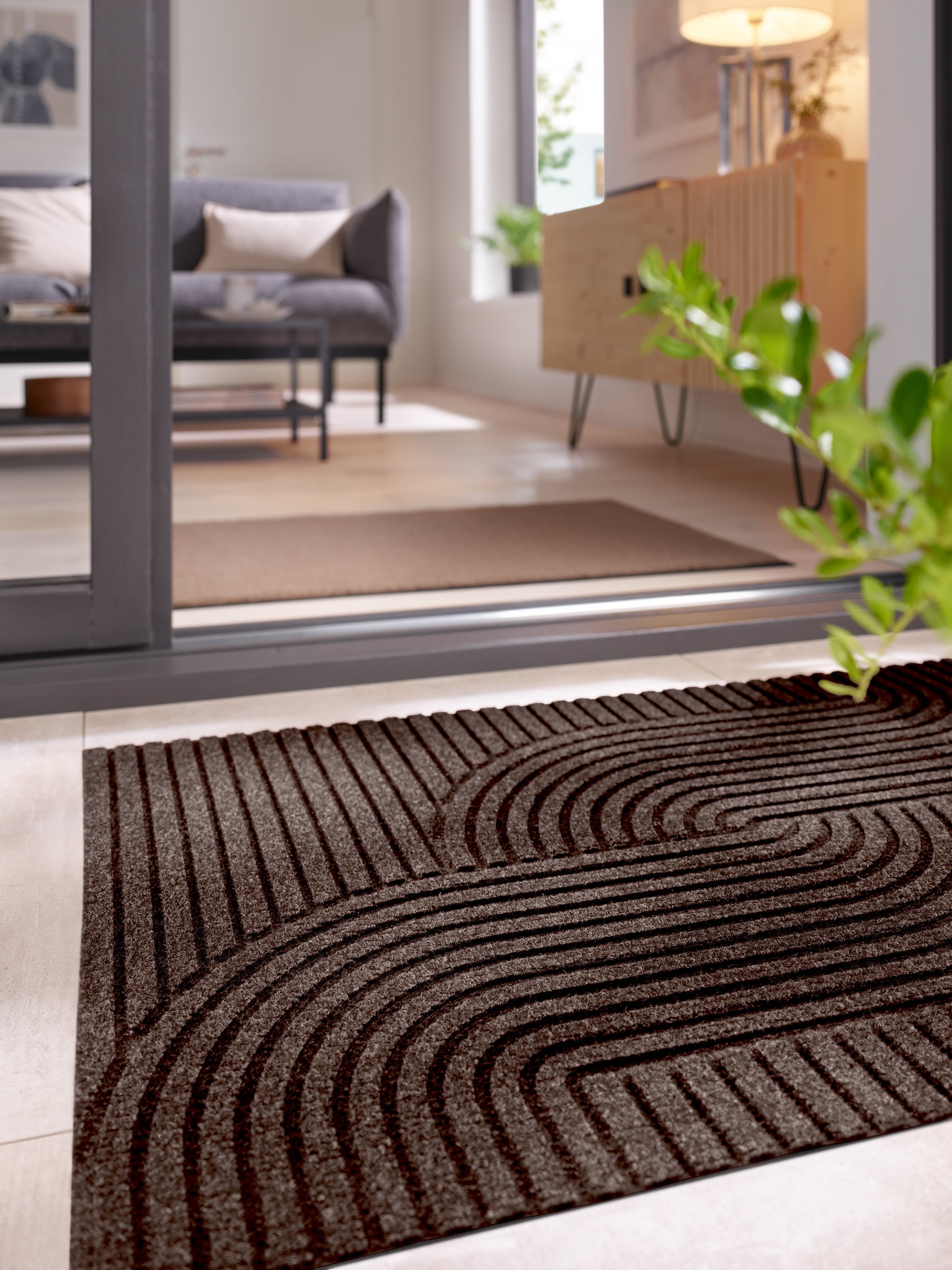 Loop dark brown 60x90 cm