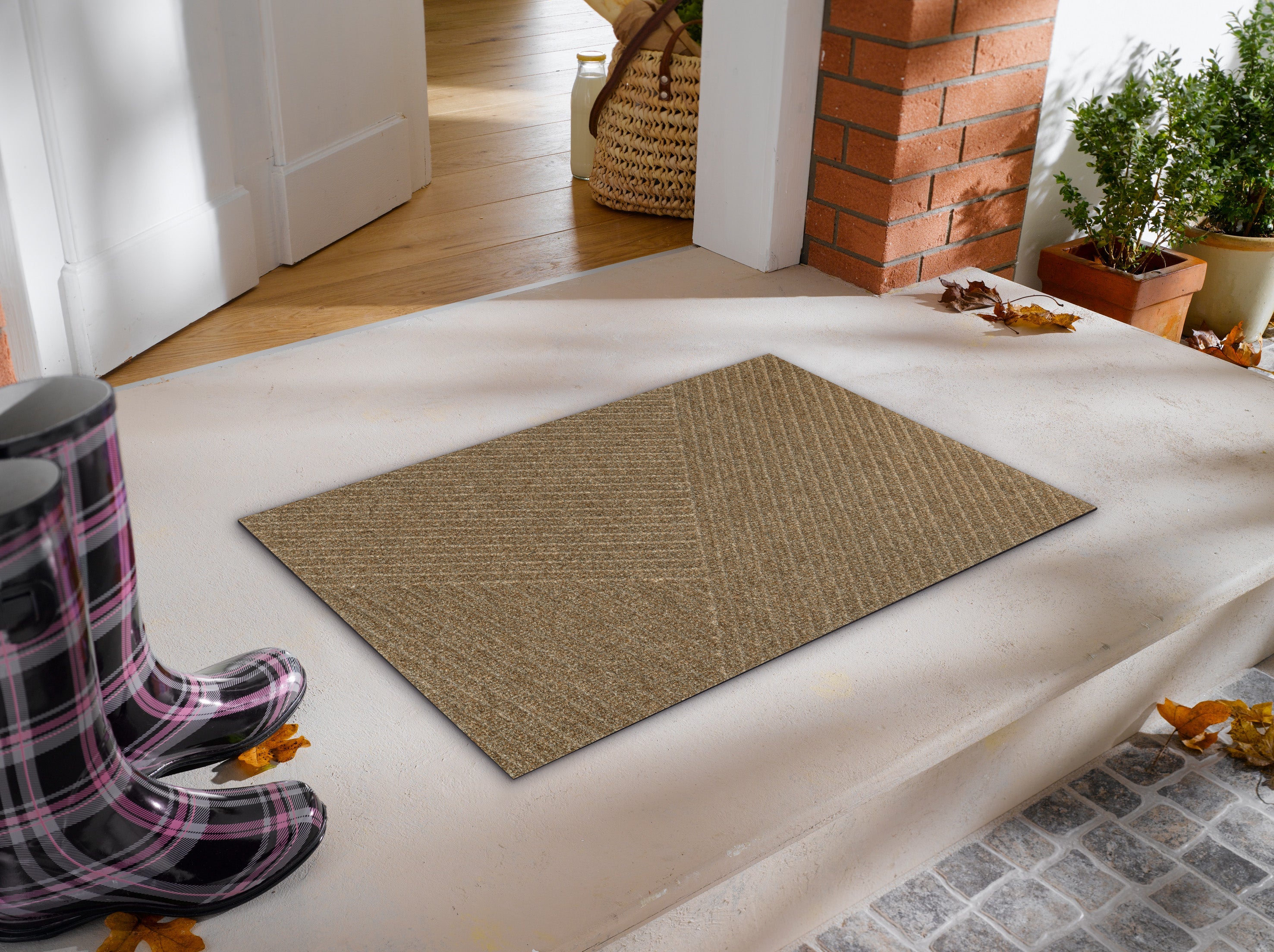 Stripes taupe 45x75 cm