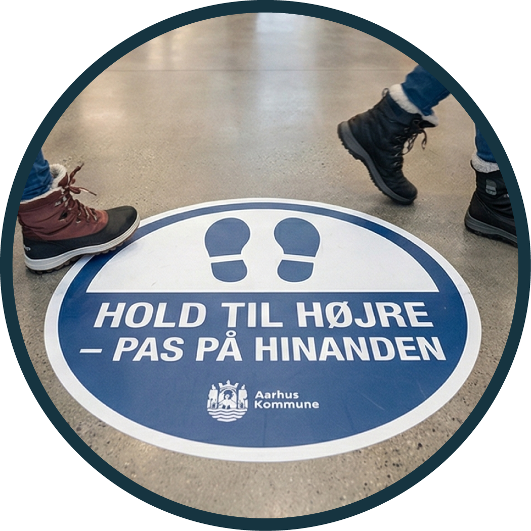 Folie og labels til gulve - Brand Me