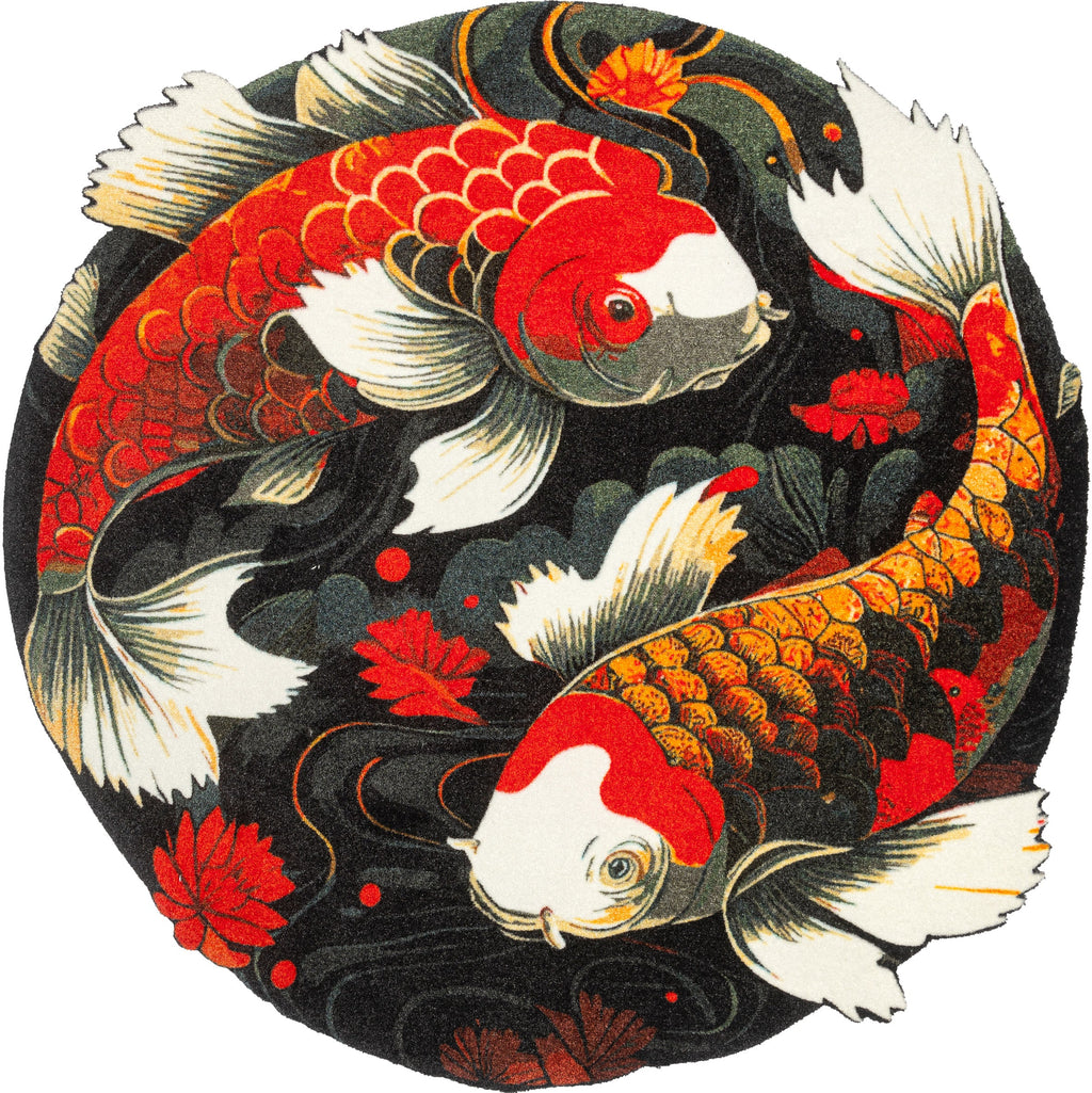 Koi Couple 120x120 cm