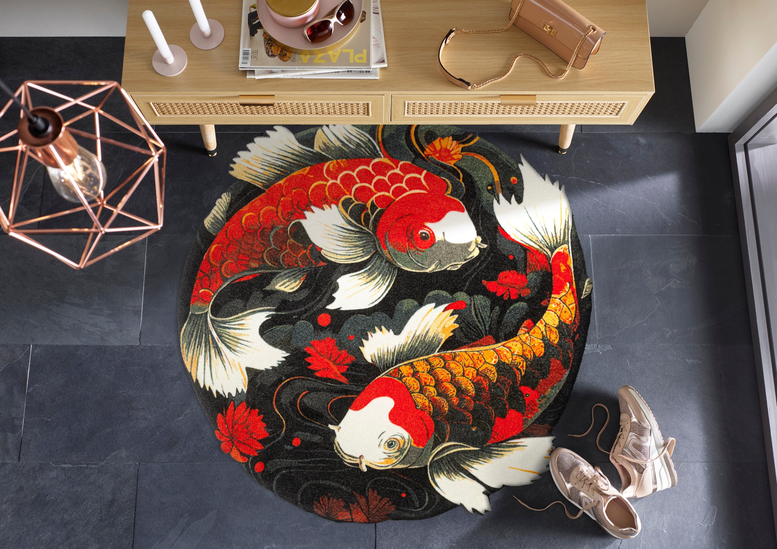 Koi Couple 120x120 cm