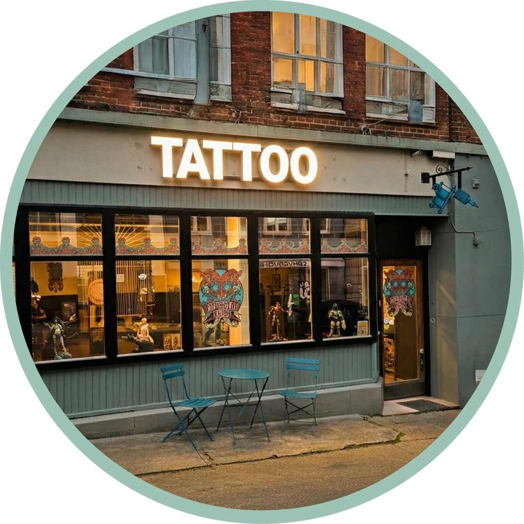 Lysskilt med lys fremad old school stil