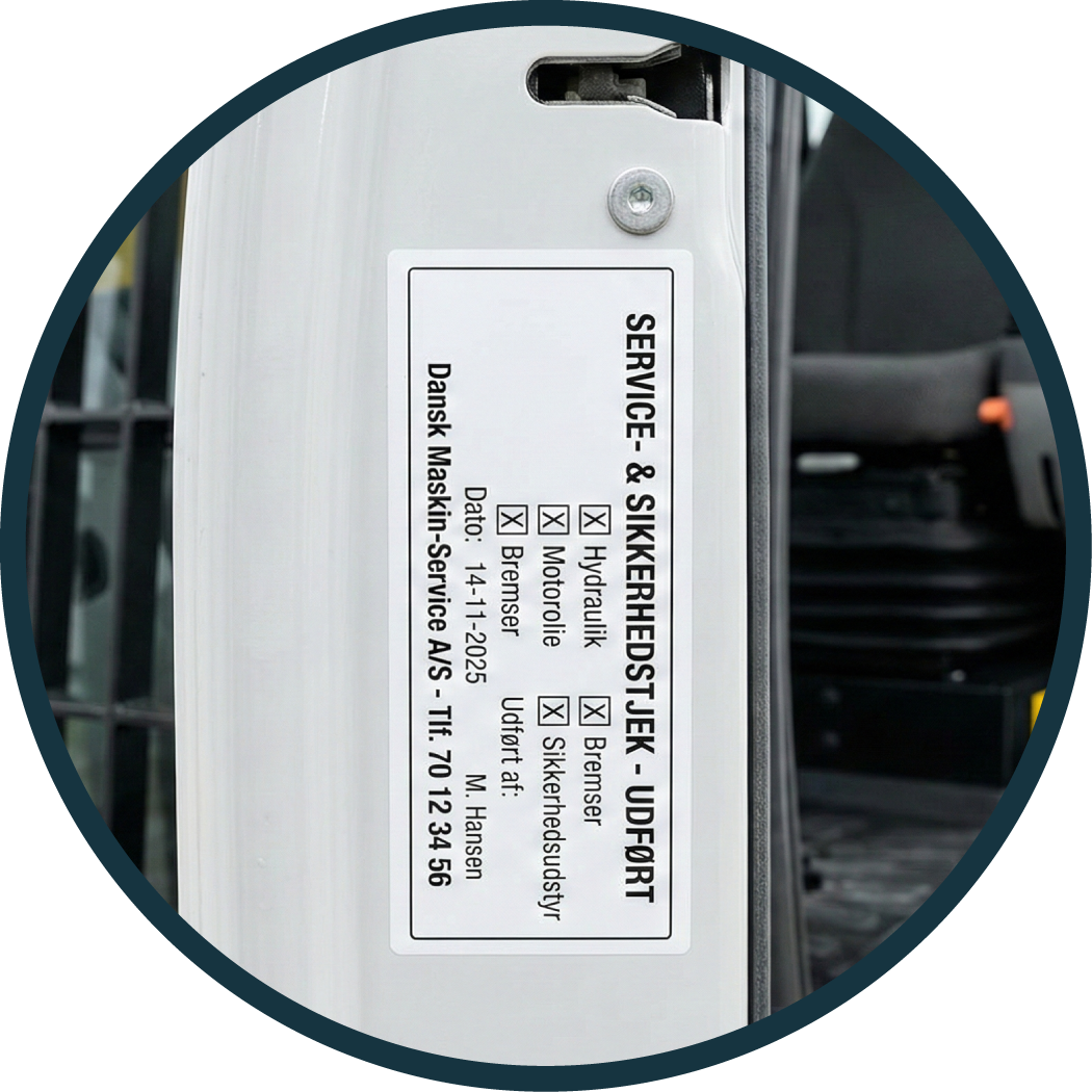 Servicelabel og sikkerhedsmærker til maskiner - Brand Me