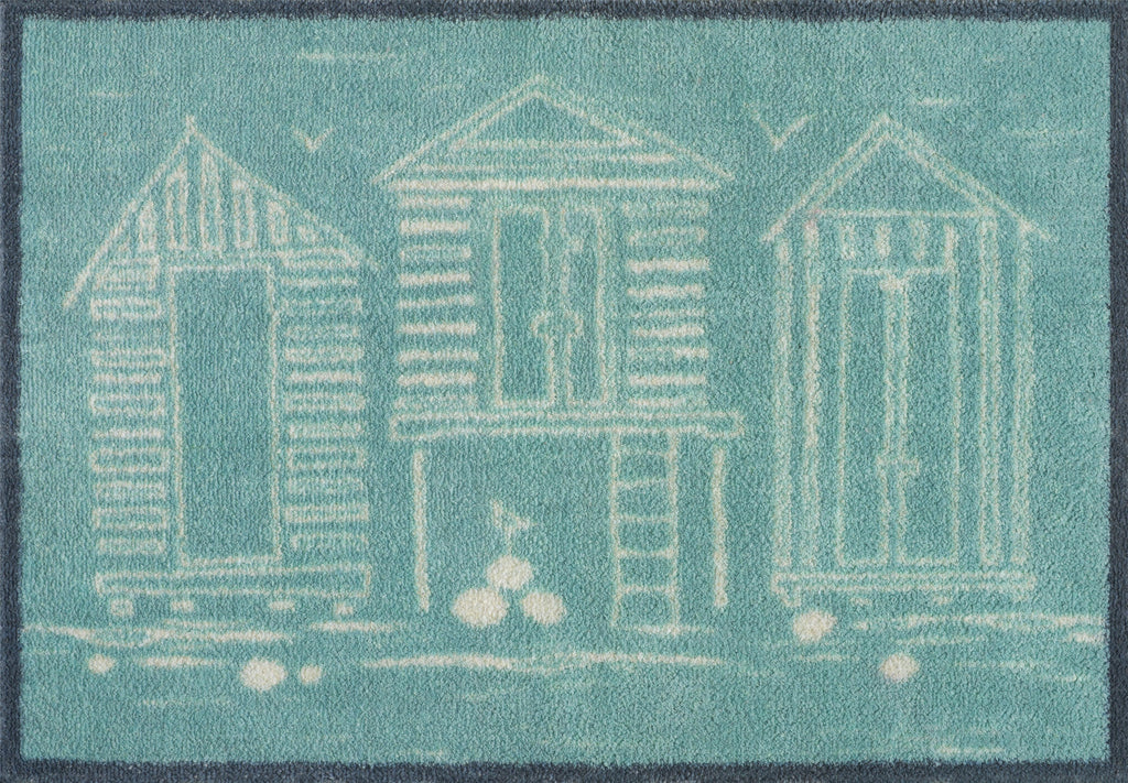Beach Huts Blue 60x85 cm
