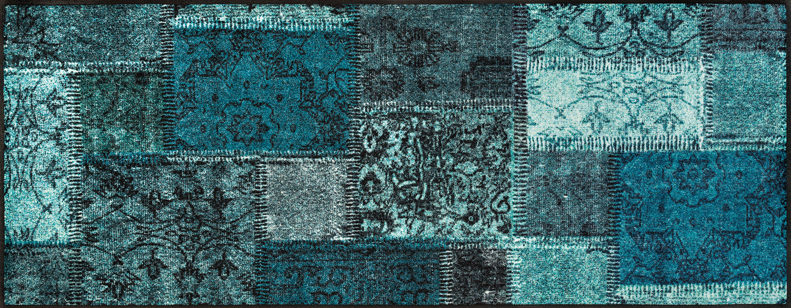 Vintage Patches türkis 75x190 cm