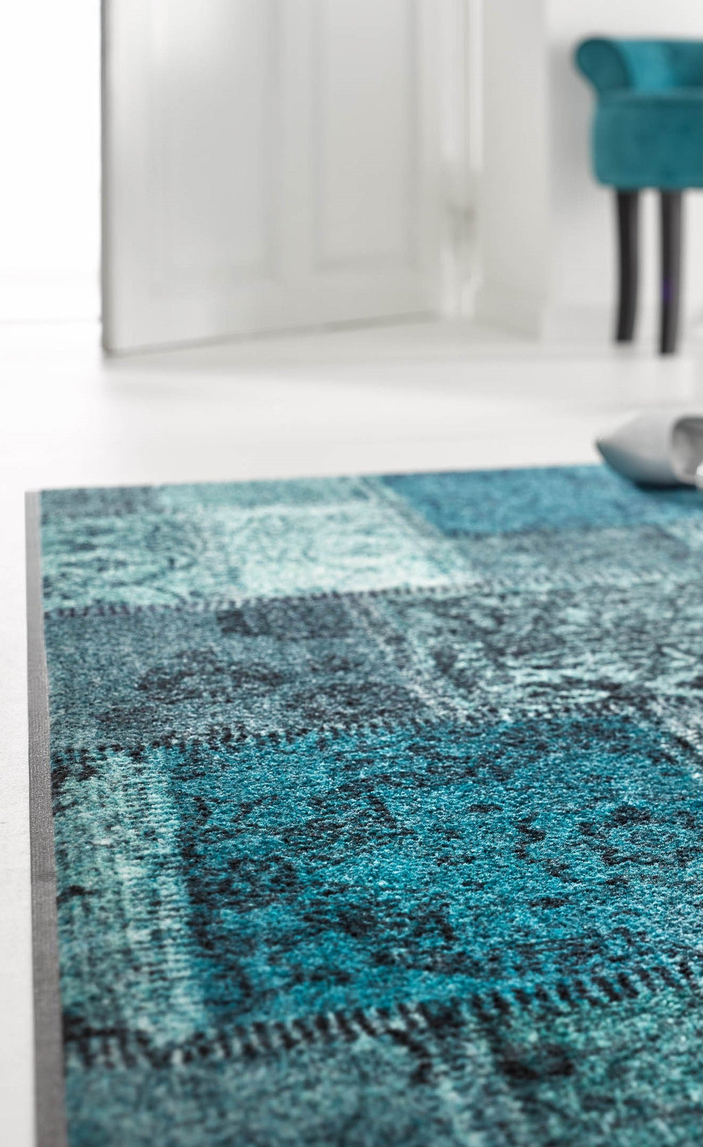 Vintage Patches türkis 75x190 cm