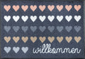 Willkommen Herzen 50x75 cm